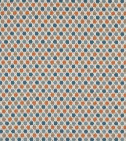 Ellipse Fabric by Jane Churchill Blue/Orange
