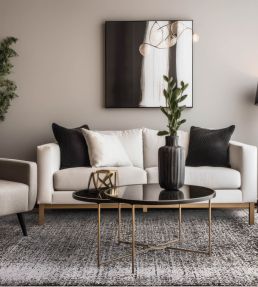 Asiatic Elodie rug Silver/Black ELOD120170SILV Silver/Black