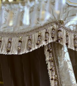 Embellished Bullion Fringe 130mm Trimming by Houles Vert Celadon