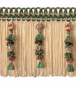Embellished Bullion Fringe 130mm Trimming by Houles Vert Malachite