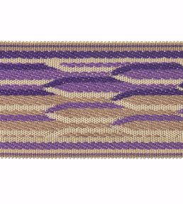 Embroidered Braid 60mm Trimming by Houles Violet Amarante