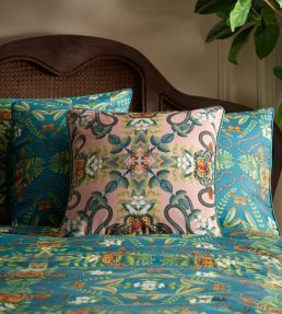 Emerald Forest Cushion 43 x 43cm by Clarke & Clarke Blush