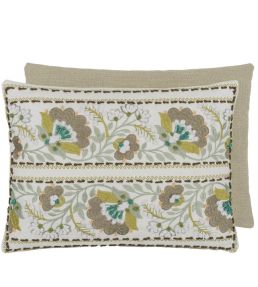 Enamel Flower Cushion 40 x 30cm by Designers Guild Celadon