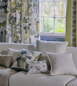 Enamel Flower Cushion 40 x 30cm by Designers Guild Celadon