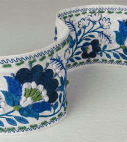 Enamel Flower Trimming by Designers Guild Indigo