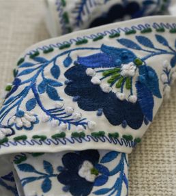 Enamel Flower Trimming by Designers Guild Indigo