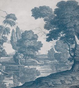 Engraving Mural by Coordonne Blue