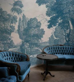 Engraving Mural by Coordonne Blue