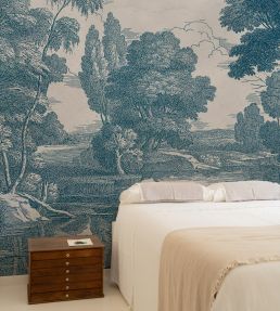 Engraving Mural by Coordonne Blue