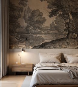 Engraving Mural by Coordonne Blue