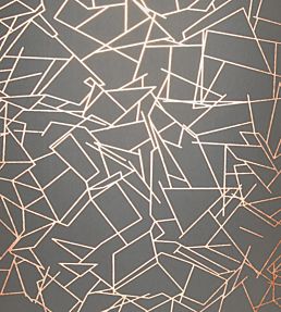 Angles Wallpaper by Erica Wakerly Copper-Rose/Lead Grey