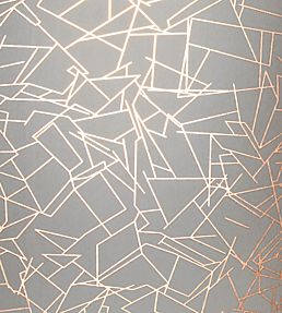 Angles Wallpaper by Erica Wakerly Copper-Rose/Zinc Grey