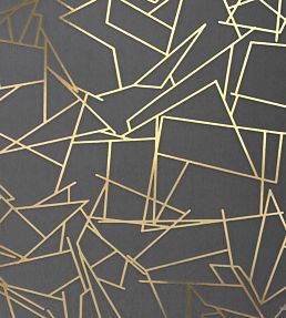 Angles Wallpaper by Erica Wakerly Gold/Lead Grey