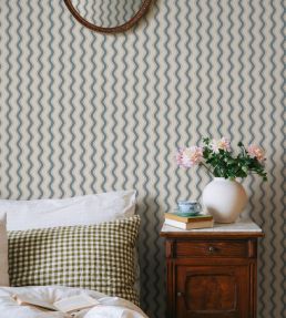 Erik Wallpaper by Sandberg Indigo Blue