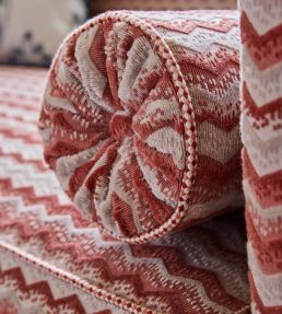 Espalier Velvet Fabric by James Hare Cherry Rose