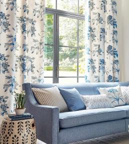 Etchings & Roses Fabric by Sanderson Empire Yellow