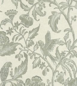 Etourneau Wallpaper by Casadeco Vert Sauge
