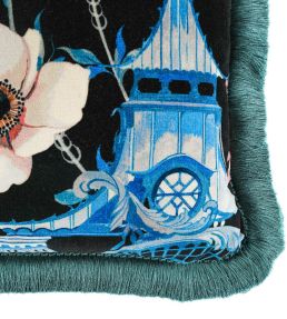 Euphoria Velvet Cushion 50 x 50cm by Romo Cobalt