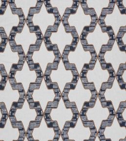 Fable Trellis Fabric by Jim Thompson No.9 Indigo