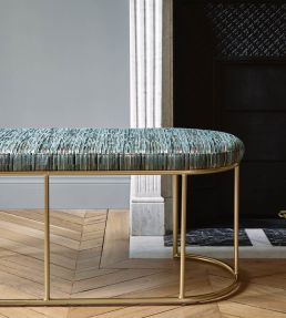 Facetie Fabric by Casamance Vert Imperial/Mordore