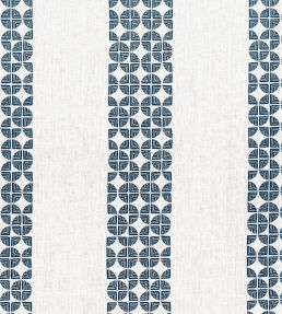 Fairmont Stripe Embroidery Fabric by Anna French Navy
