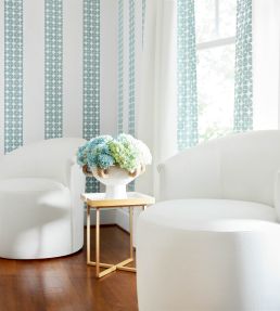 Fairmont Stripe Embroidery Fabric by Anna French Bronze