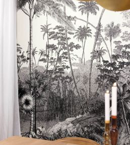 Fantastic Forest Mural by Caselio Noir et Blanc