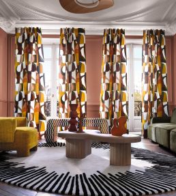 Fascination Fabric by Casamance Olive / Mimosa