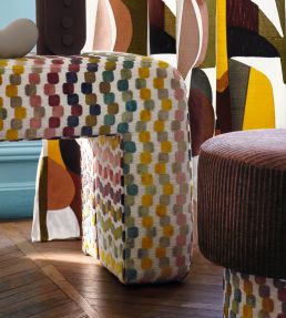 Fascination Fabric by Casamance Pourpre / Petrole