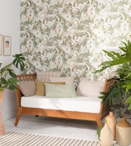 Fauve Wallpaper by Caselio Bleu Beige Dore
