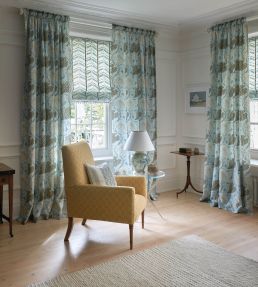 Felbrigg Fabric by Nina Campbell Indigo/Green