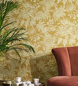 Fern Wallpaper in Jaune Curry by Casadeco | Jane Clayton