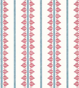 Fern Stripe Wallpaper by Anna French Red/Blue