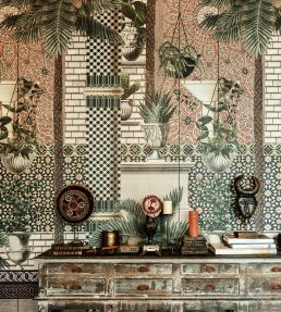 Fez Medina Mural by MINDTHEGAP Green/Taupe