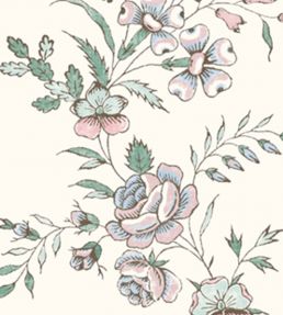 Fleurie Wallpaper by Lewis & Wood Peppermint Rose