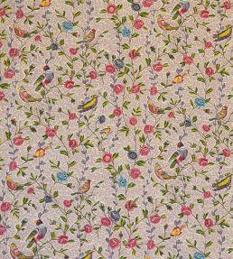 Fleurs Et Oiseaux Fabric by Casal Grenat-Rose