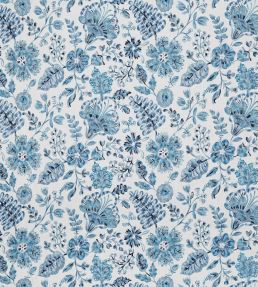 Flora Fabric by Jim Thompson No.9 Blue