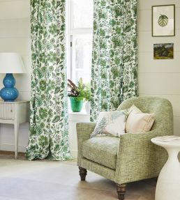 Flora Fabric by Jim Thompson No.9 Green