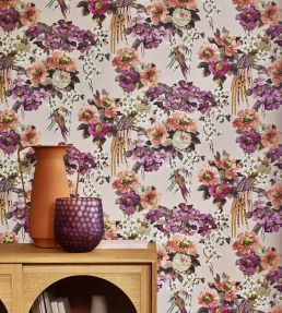 Floral Serenade Wallpaper by 1838 Wallcoverings Apricot