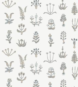 Floral Spot Wallpaper by Josephine Munsey Bude Blue/Cromwell Stone