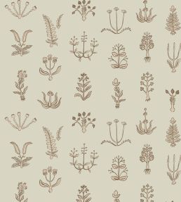 Floral Spot Wallpaper by Josephine Munsey Kemp Brown/Cromwel Stone