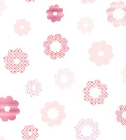 Flower Block Wallpaper by Today Interiors Pink