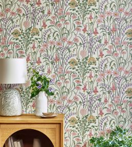 Flower Meadow Wallpaper by 1838 Wallcoverings Cream