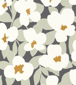 Flower Power Wallpaper by Casadeco Charbon