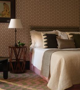 Flower Stencil Wallpaper by Vanderhurd Brownstone