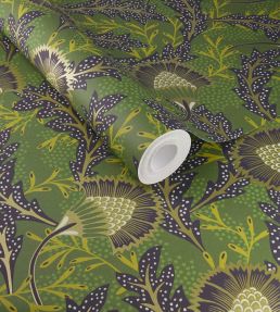 Flowers of Africa Wallpaper by Eijffinger Green