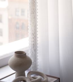 Flutter Sheer Border Trimming by Samuel & Sons Ecru