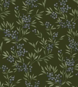 Forest Berries Wallpaper by Borastapeter Green/Blue