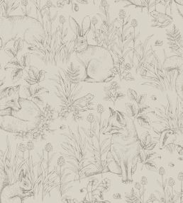 Forest Friends Wallpaper by Borastapeter Parchment