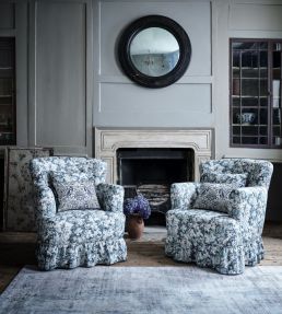 Francis Fabric by Clarke & Clarke Denim/Midnight